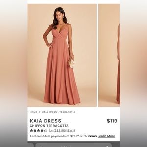 Birdy Grey KAIA Dress in Chiffon Terracotta